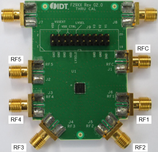 F2955EVB Evaluation board for the F2955 High Reliability SP5T RF